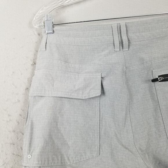 O'Neill Shorts Mens 38 Gray Crossover Hybrid Stretch Quick Dry Zip Pocket D-Ring - Picture 7 of 16